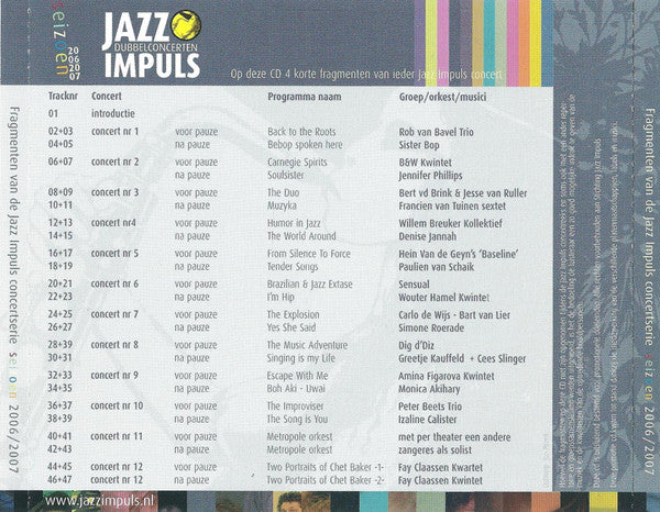 Various : Fragmenten Van De Jazz Impuls Concertserie 2006/2007 (CD, Comp)