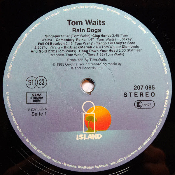 Tom Waits : Rain Dogs (LP, Album)