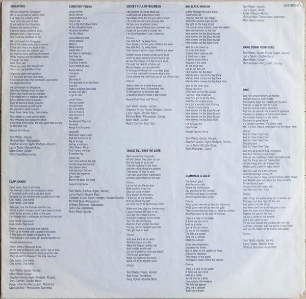 Tom Waits : Rain Dogs (LP, Album)