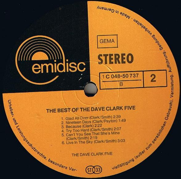 The Dave Clark Five : The Best Of The Dave Clark Five (LP, Comp)