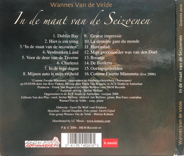 Wannes Van De Velde : In De Maat Van De Seizoenen (CD, Album, Dig)