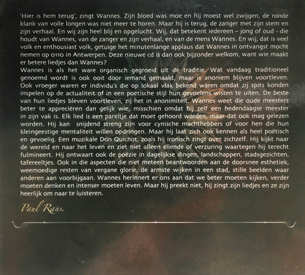 Wannes Van De Velde : In De Maat Van De Seizoenen (CD, Album, Dig)