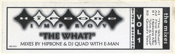 No Artist : The What? (Sessions at HipBone Volume 1) (12")