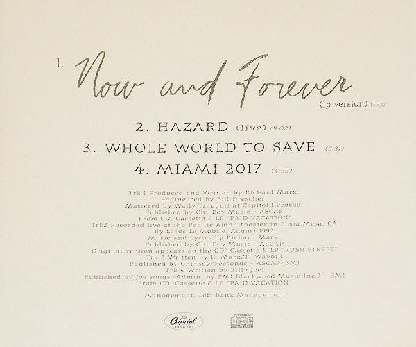 Richard Marx : Now And Forever (CD, Maxi)