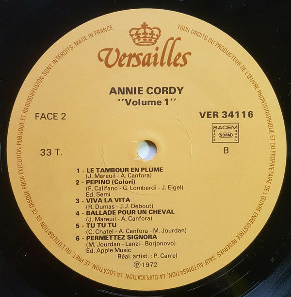 Annie Cordy : Annie Cordy Vol. 1 (LP, Comp, RE)