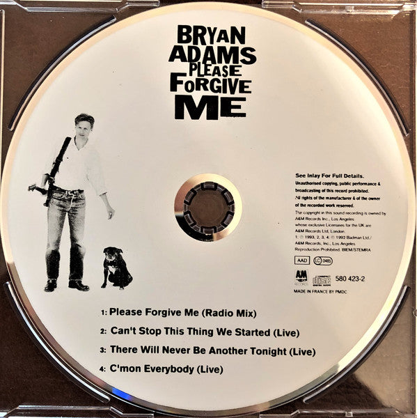 Bryan Adams : Please Forgive Me (CD, Single)