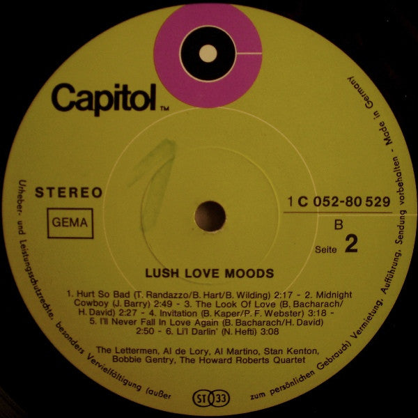 Various : Lush Love Moods (LP, Comp)