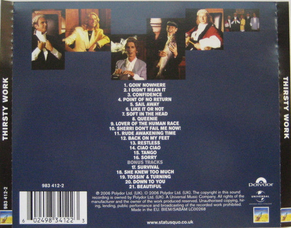 Status Quo : Thirsty Work (CD, Album, RE, RM)