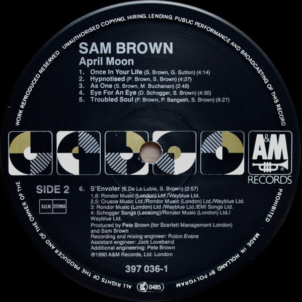 Sam Brown : April Moon (LP, Album)