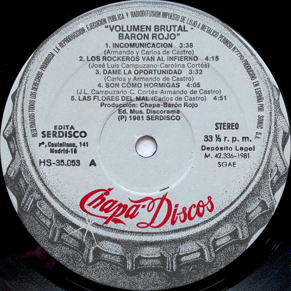 Barón Rojo : Volumen Brutal (LP, Album)