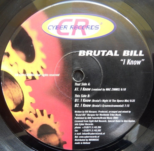 Brutal Bill : I Know (12")