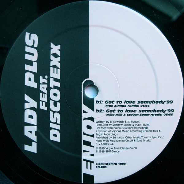 Lady Plus Feat. Discotexx : Got To Love Somebody '99 (12")