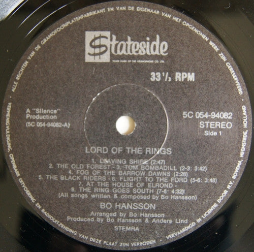 Bo Hansson : In De Ban Van De Ring (Music Inspired By "Lord Of The Rings") (LP, Album)