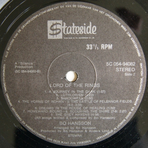 Bo Hansson : In De Ban Van De Ring (Music Inspired By "Lord Of The Rings") (LP, Album)