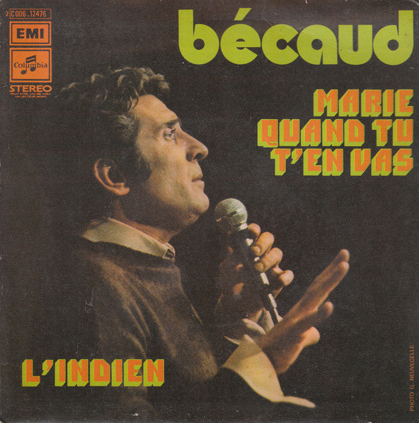 Gilbert Bécaud : Marie Quand Tu T'en Vas / L'Indien (7", Single)