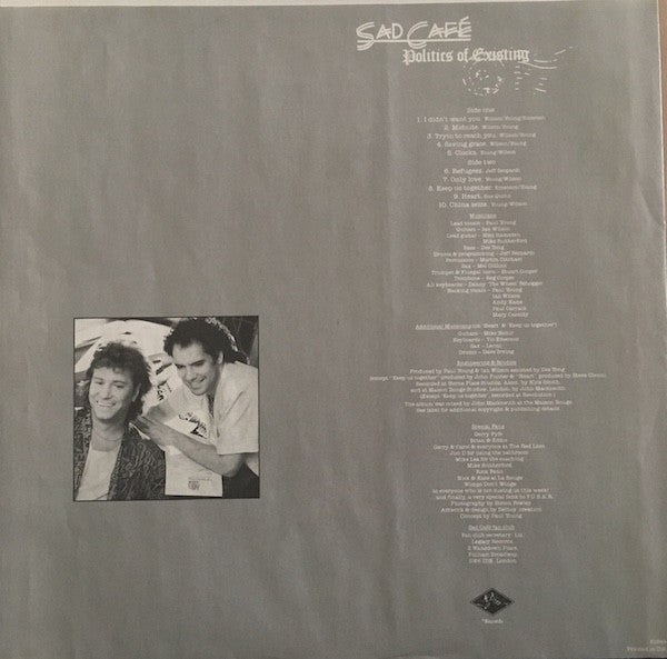 Sad Café : Politics Of Existing (LP, Album, All)