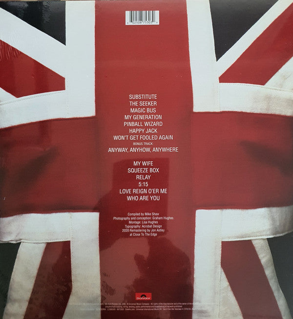 The Who : Who's Greatest Hits (LP, Comp, Mono, Ltd, RE, RM, Red)