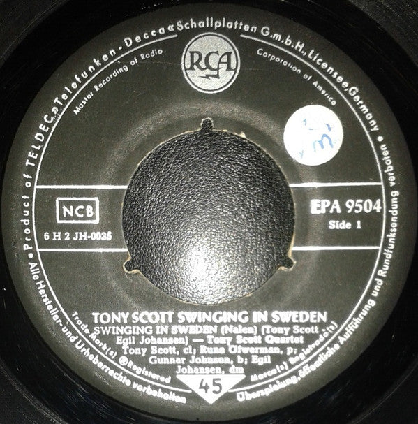 Tony Scott (2) : Swinging In Sweden (7")