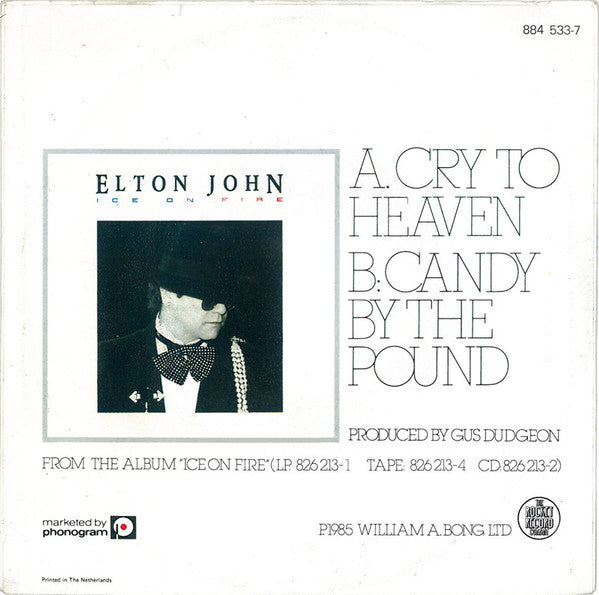 Elton John : Cry To Heaven (7", Single)