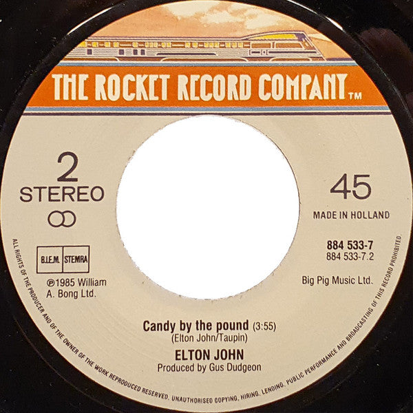 Elton John : Cry To Heaven (7", Single)