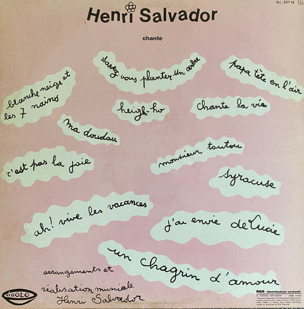 Henri Salvador : Blanche Neige Et Les 7 Nains (LP, Album, RE)