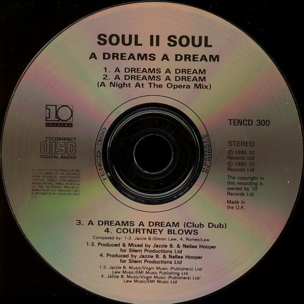 Soul II Soul : A Dreams A Dream (CD, Single)