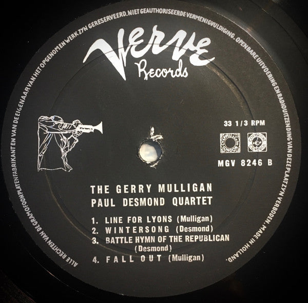 Gerry Mulligan - Paul Desmond Quartet : Gerry Mulligan - Paul Desmond Quartet (LP, Album, Mono)