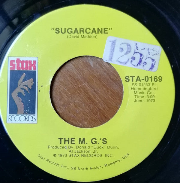 The M.G.'s : Sugarcane / Blackside (7", Single, Pla)