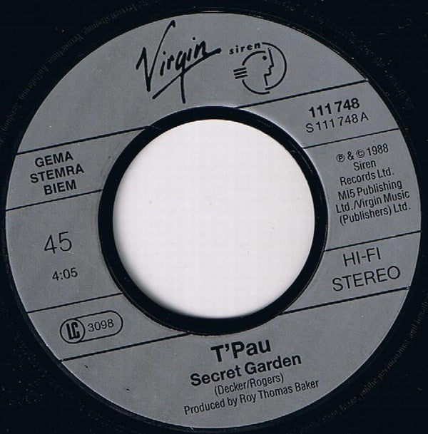 T'Pau : Secret Garden (7", Single)