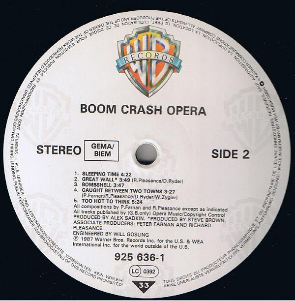 Boom Crash Opera : Boom Crash Opera (LP, Album)