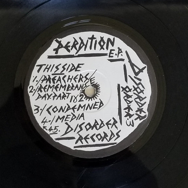 Disorder (3) : Perdition EP (12", EP)