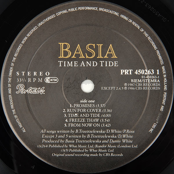 Basia : Time And Tide (LP, Album)