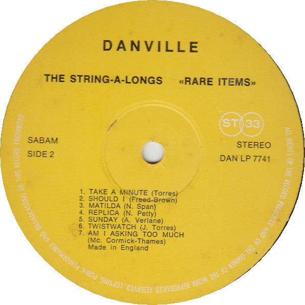 The String-A-Longs : "Rare Items" (LP)