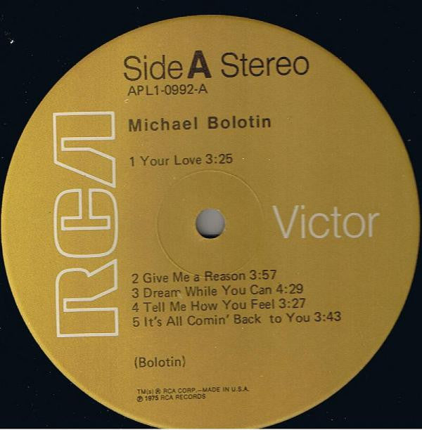 Michael Bolotin : Michael Bolotin (LP, Album, Ind)