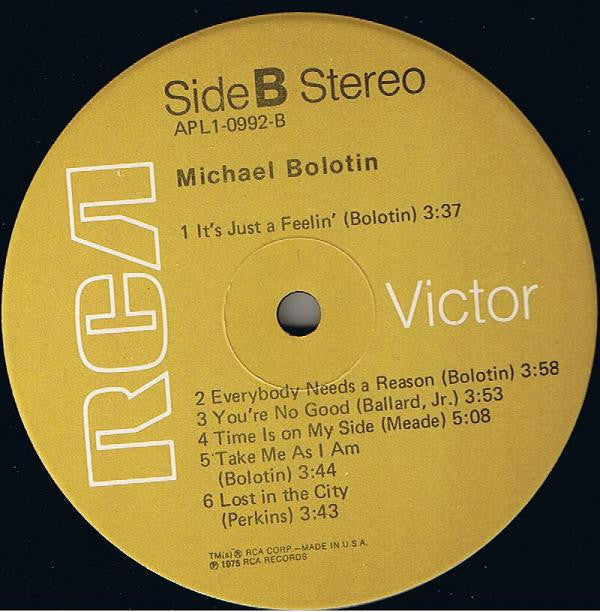 Michael Bolotin : Michael Bolotin (LP, Album, Ind)