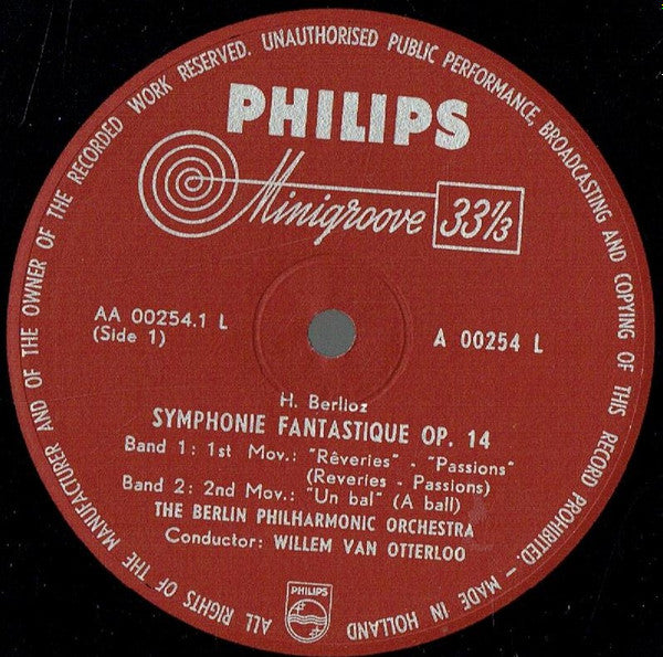 Hector Berlioz, Berliner Philharmoniker, Willem Van Otterloo : Symphonie Fantastique (LP, Album, RE)