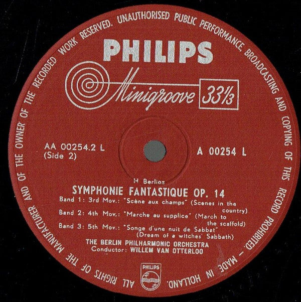 Hector Berlioz, Berliner Philharmoniker, Willem Van Otterloo : Symphonie Fantastique (LP, Album, RE)