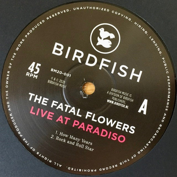 The Fatal Flowers : Live At Paradiso (10", EP, RSD, Ltd, Num, 100)