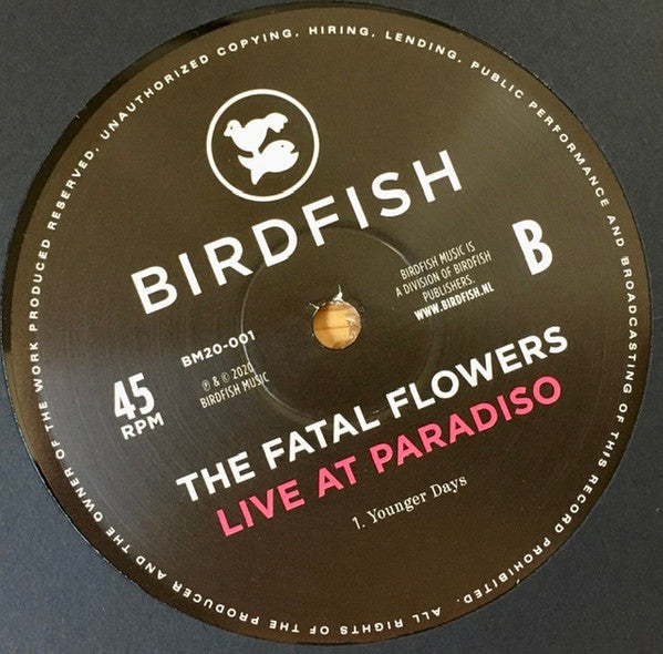 The Fatal Flowers : Live At Paradiso (10", EP, RSD, Ltd, Num, 100)