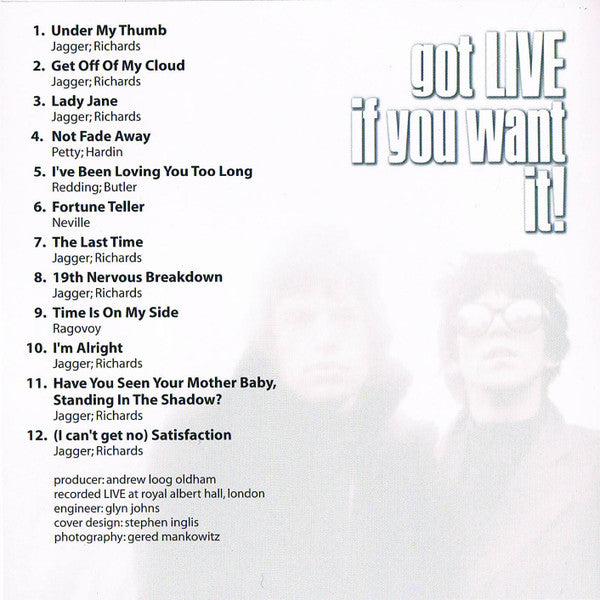 The Rolling Stones : Got Live If You Want It! (CD, Album, RE, RM)