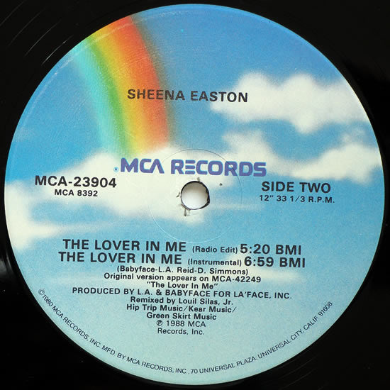 Sheena Easton : The Lover In Me (12", Single, Glo)