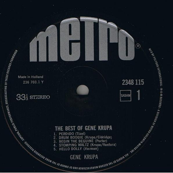 Gene Krupa : The Best Of The Best (LP, Comp)