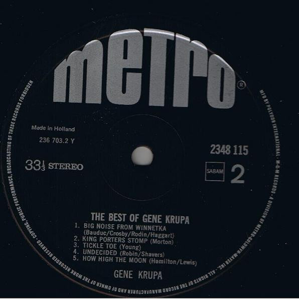 Gene Krupa : The Best Of The Best (LP, Comp)