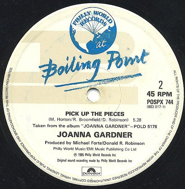 Joanna Gardner : Watching You (Remix) c/w Pick Up The Pieces (12")