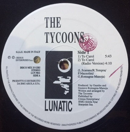 The Tycoons : To Carol (12")