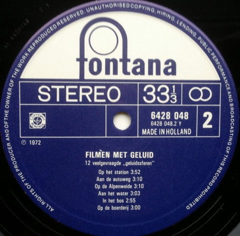 No Artist : Filmen Met Geluid (12 Veelgevraagde 'Geluidssferen') (LP)