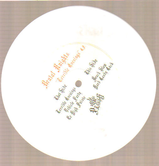 Brutal Knights : Terrible Evenings E.P. (7", EP, Ltd, RP, Whi)