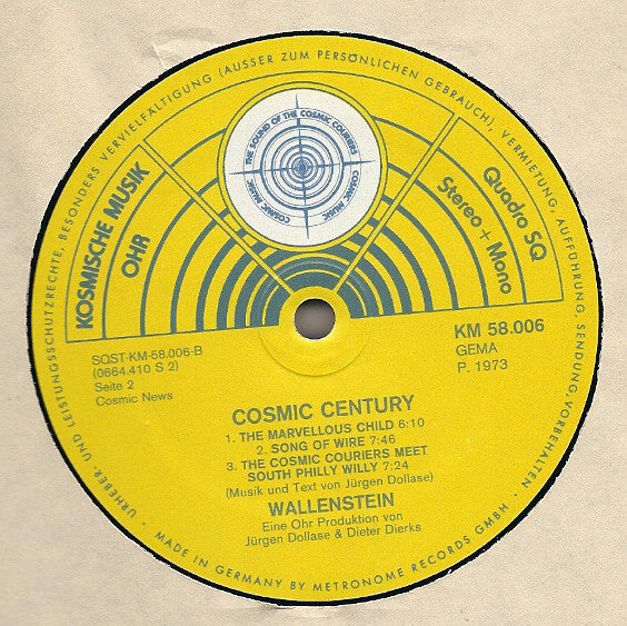 Wallenstein : Cosmic Century (LP, Album, Quad)