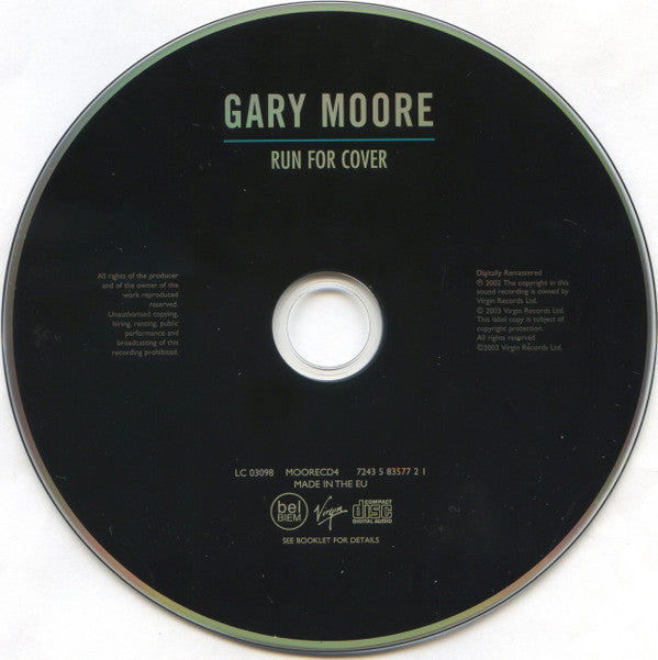 Gary Moore : Run For Cover (CD, Album, RE, RM, RP)