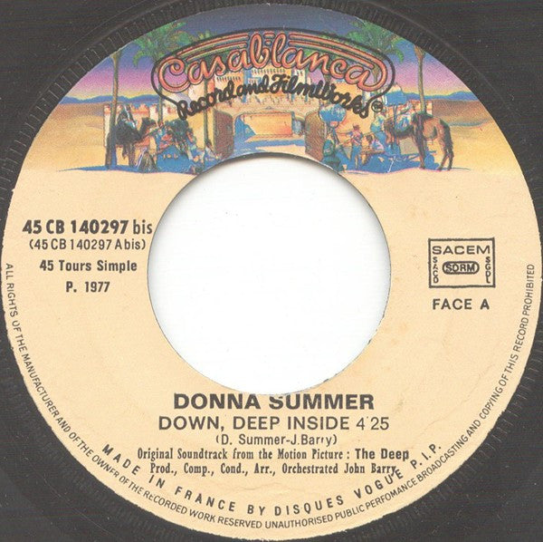 Donna Summer : Down, Deep Inside (Theme From The Deep) (7", Single)